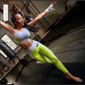 Adidas Lavender and Lime Primeknit Fine Tights / Leggings